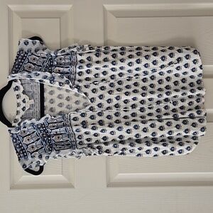 LUCKY BRAND Boho Ruffle Detail Cap Sleeve T-shirt